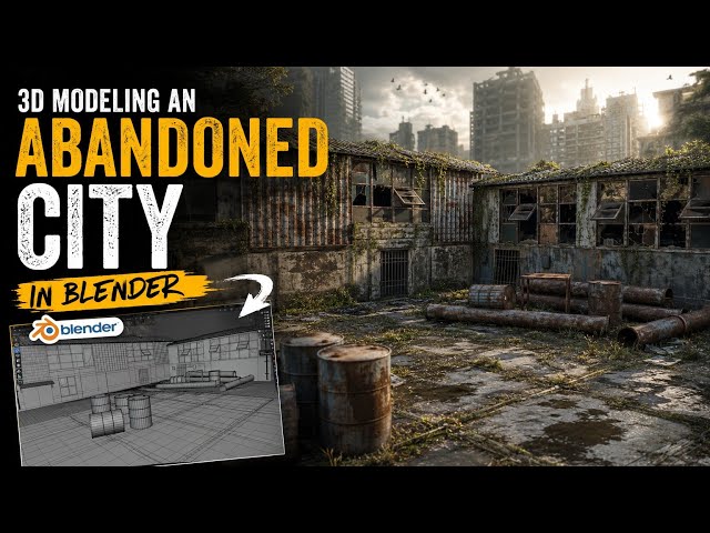3D Modeling an Abandoned City in Blender | Step-by-Step Tutorial
