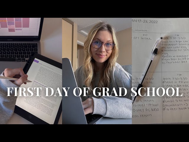 FIRST DAY OF GRAD SCHOOL VLOG📝 how I prepare for a new semester & get organized