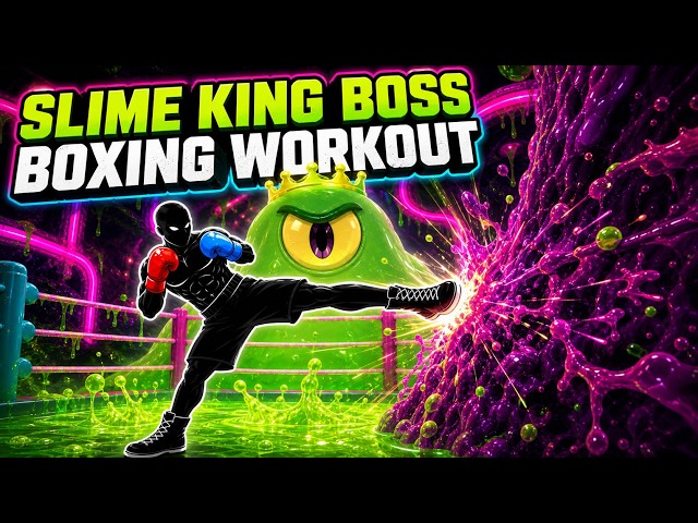 👑 SLIME KING BOSS 🟢 4-Level Boxing Workout | Interactive Full Body Fitness Game 🕺