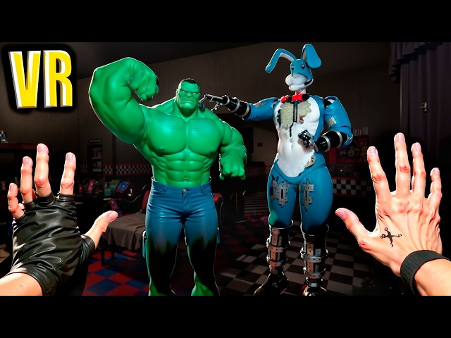 VR Hulk protege al guardia en la pizzería de Freddy Bonelab FNAF COOP BONELAB