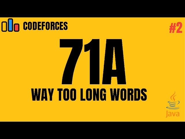 Codeforces 71A - Way Too Long Words | Java Solution