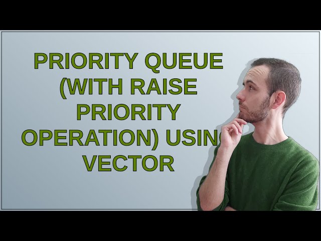 Codereview: Priority Queue (With raise priority operation) using Vector