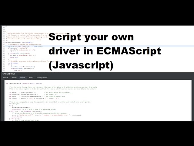 Driver scripting within PiDome Server with real time updates utilizing Java Nashorn