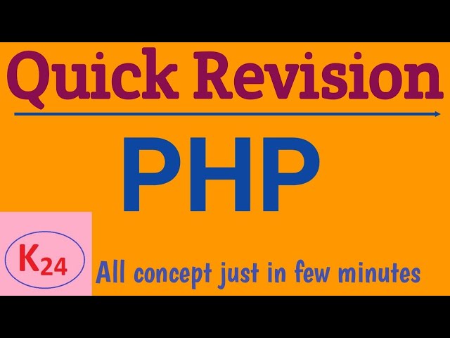 Quick Revision of PHP |  Important Questions of PHP #php