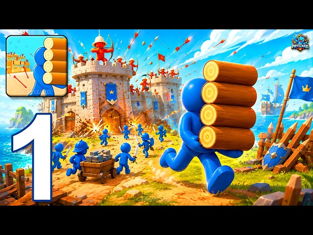 Stack Build IO Brick Castle - Gameplay Walkthrough Part 1 - Stickman Castle IO (iOS, Android)