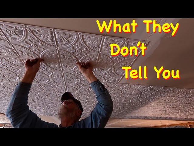 I Found Out How to Install New PVC Ceiling Tiles | Engels Coach Shop