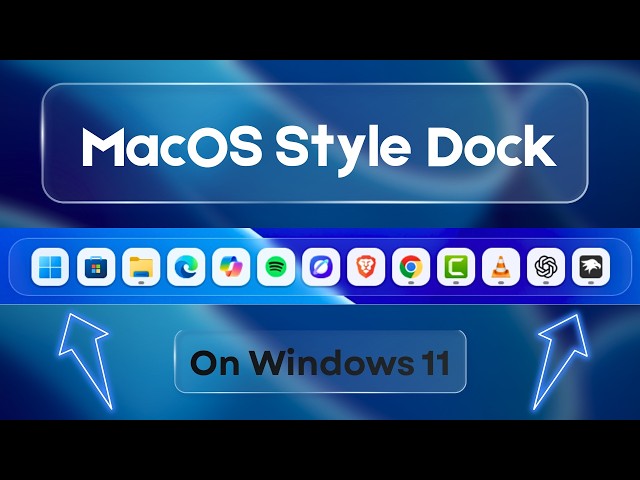 Transform Windows Taskbar To MacOS Style Dock