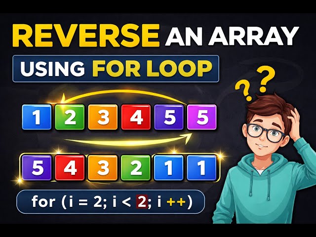 Reverse an Array Using for Loop | Step-by-Step ExplanationRND In tech