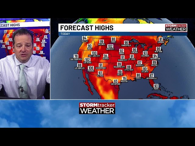 Temperatures in the 80s for Tuesday