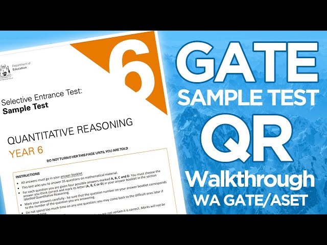GATE EXAM Sample Full Walkthrough - Quantitative Reasoning - WA 2025