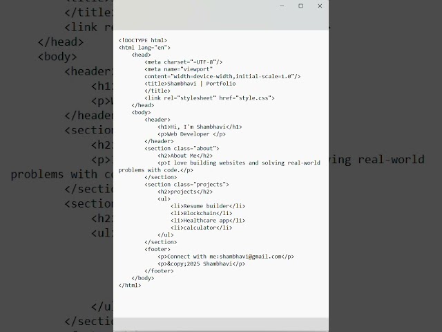 Portfolio Website for beginners - project demo |HTML+CSS Tutorial