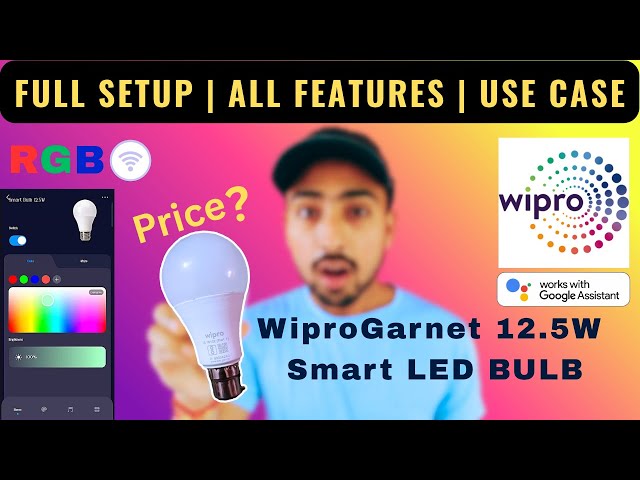 WiproGarnet 12.5W Smart LED BULB | WIFI ENABLE | Wipro Smart Bulb | #SmartBulb #Wipro #authentictek