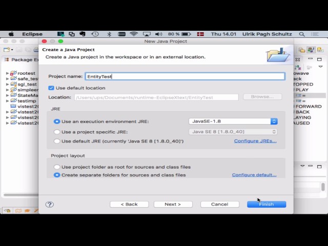 MDSD entity example in xtext