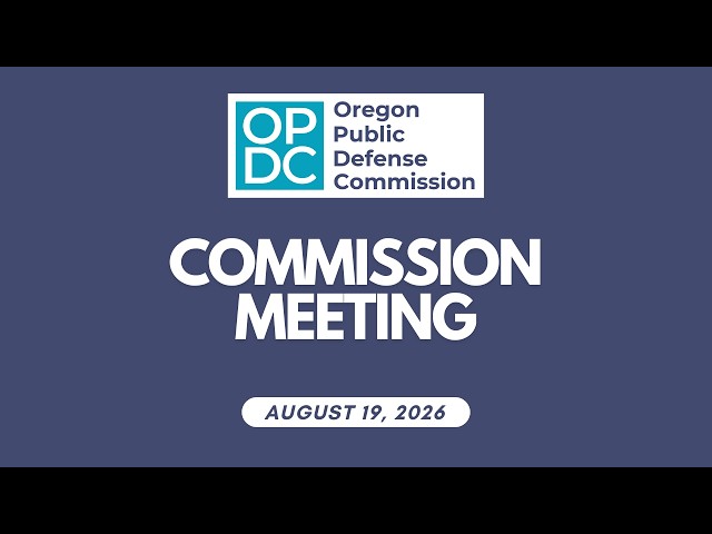 Commission Meeting - August 19th, 2026
