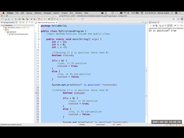 Writing Your First Java Project In Eclipse - Step By Step Instructions