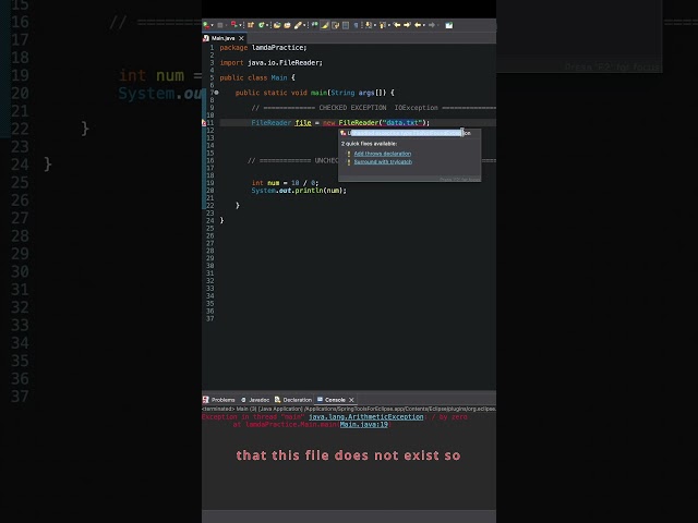 Checked Exception in Java Explained with FileReader Example | Must-Know for Interviews!