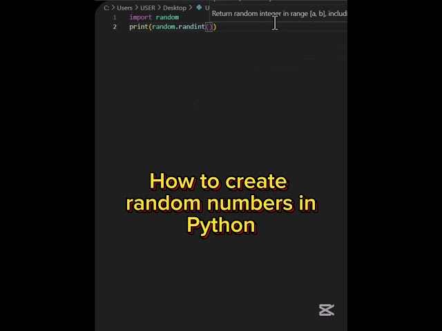 How to create random numbers in Python! #coding #programming #python #random
