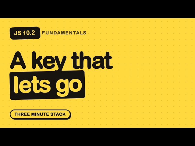 WeakMap and the Memory Leak It Prevents | JS Fundamentals 10.2 · Three Minute Stack