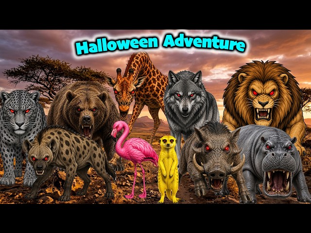 Halloween Safari Adventure Song 🐾 Animal Sounds for Kids 🐯 LittleKidsTV 
