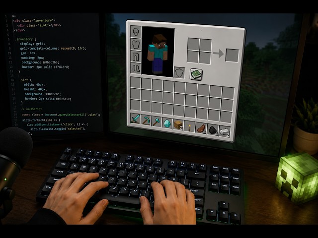 Coding Minecraft Inventory | ASMR Programming(No Talking)