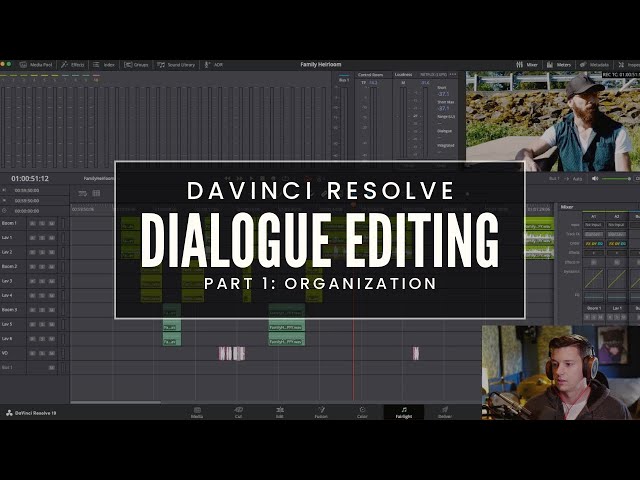 DaVinci Audio Editing Tutorial - Dialogue Editing Part 1: Organization