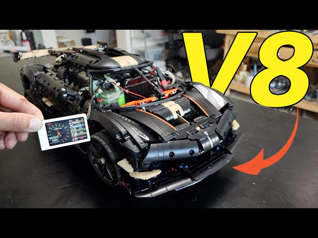This LEGO Koenigsegg Has a REAL V8 Engine Inside!