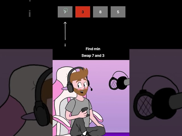 🔥Selection Sort in 30 Seconds #dsa #coding #selectionsort #sorting