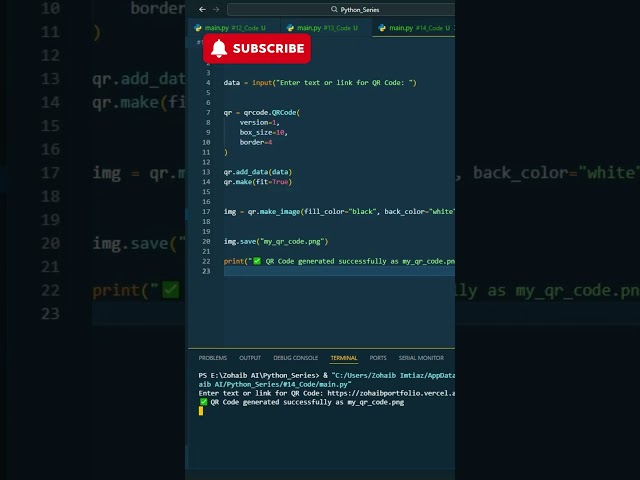Create QR Code in Python in 30 Seconds 🔥  Python Automation