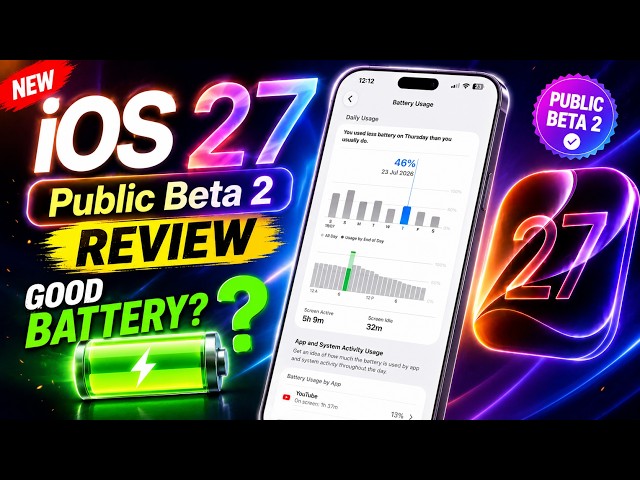 iOS 27 Public Beta 2 Review | Good battery backup? | Should you Update?🔥