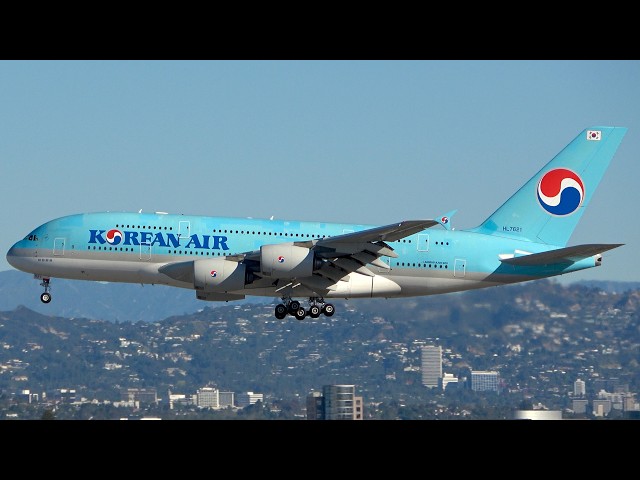 (4K) ¡Avistamiento de aviones en el Aeropuerto Internacional de Los Ángeles desde el Hotel H!