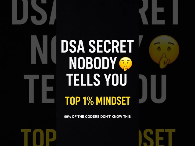 99% Coders Don’t Know This DSA Secret — But Every Interviewer Expects It!