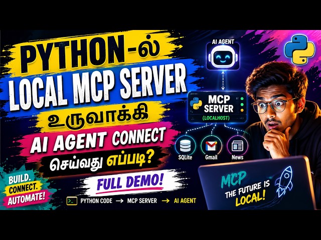 How to Build a Local MCP Server in Python and Connect it to an AI Agent? Full Demo | Tamil Tech Kn