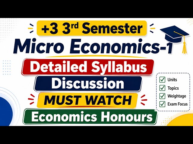 +3 3rd Semester|| Syllabus Discussion|| Micro Economics-1|| Economics Honours|| NEP-2020 