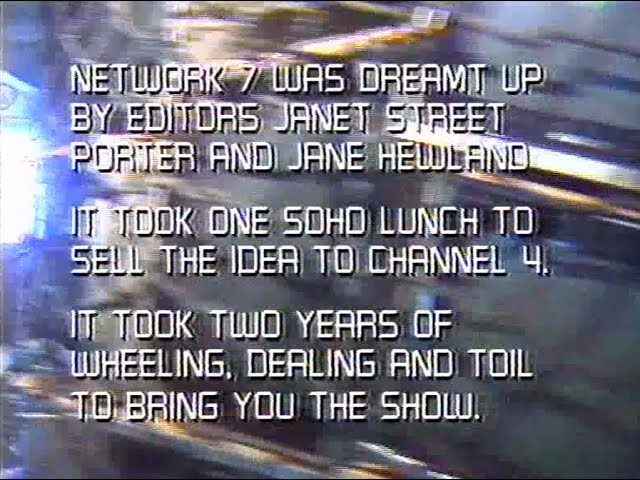 Opening of first edition of Network 7, Channel 4, 3 May 1987