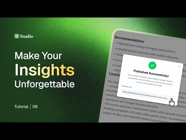 Interactive Data Story Creation | Data Story with Tables, Embedded Insights & Layouts | Anthrena