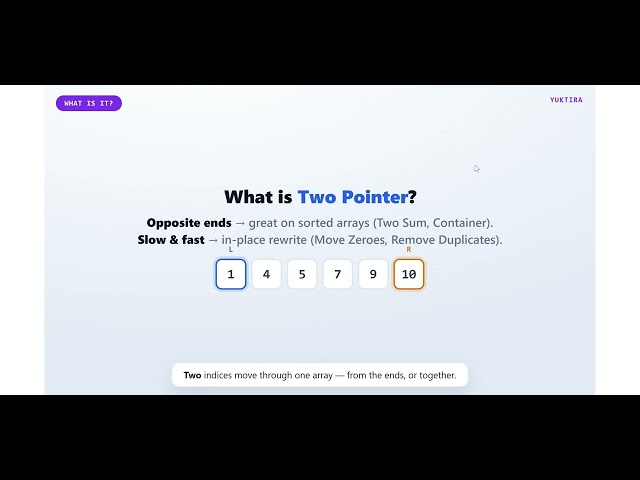 Chapter 2/13 (Two Pointer) Array Coding Patterns to Crack Any Coding Interview