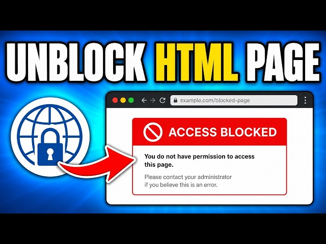 How To Fix Blocked HTML Page