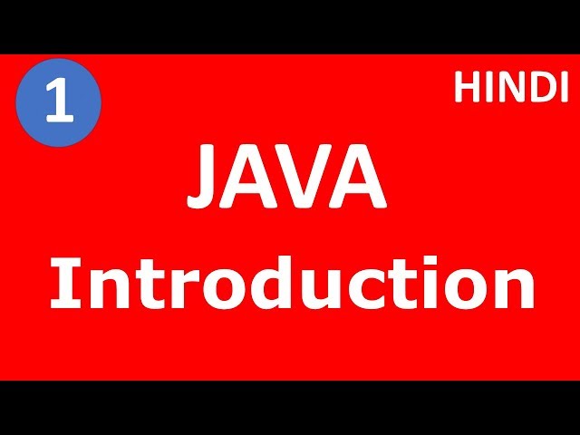 Introduction to Java (HINDI/URDU)