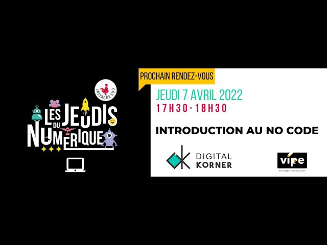 Jeudi du numérique : introduction aux No code et Low code