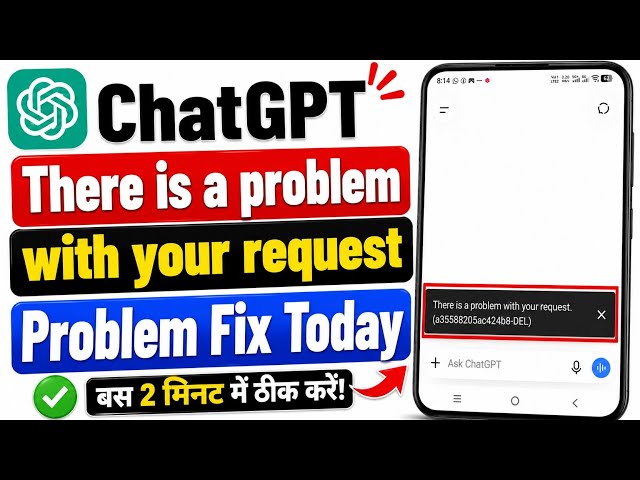 ChatGPT "There is a problem with your request" (9ef51f199e051e8f-CCU) Loading Error Fix Today