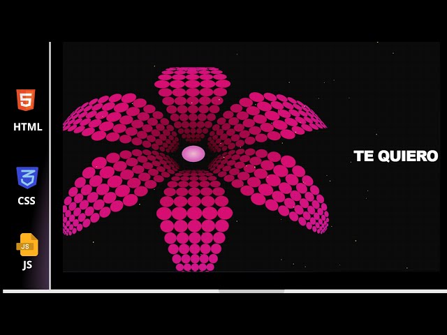 🌻Creando una Flor interactiva ❤️ hecho con HTML , CSS Y JS  para novia TUTORIAL FACIL + DESCARGA