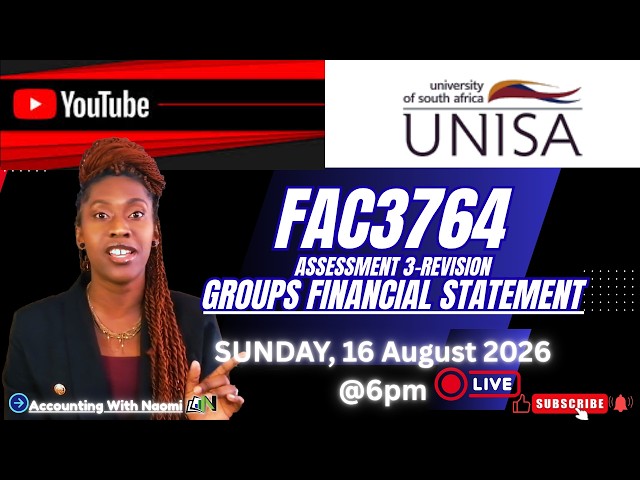 FAC3764 ASSESSMENT 3||GROUPS FINANCIAL STATEMENT||2026||UNISA