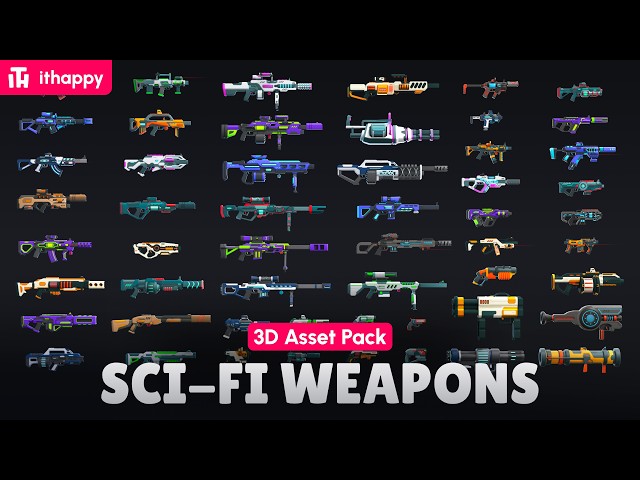 Sci Fi Weapons  -  3D Low Poly Asset Pack for Games