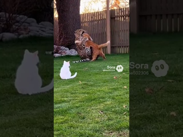 LEOPARD suddenly broke into a house, the brave CAT pulled an "ABSOLUTELY SHOCKING" move! 😱🤯 115