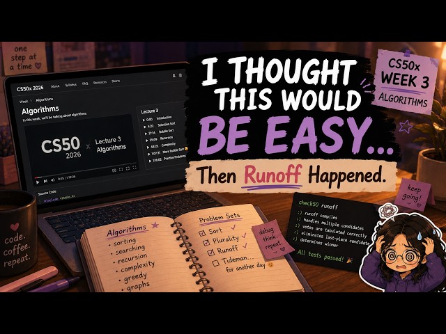 Harvard CS50 Week 3 | Algorithms, Notes & My Toughest Problem Set Yet 💻
