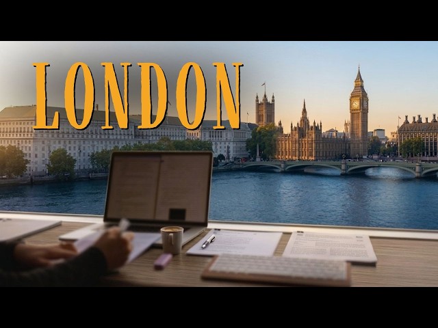 Study With Me in London | Big Ben View, Real Rain, No Music