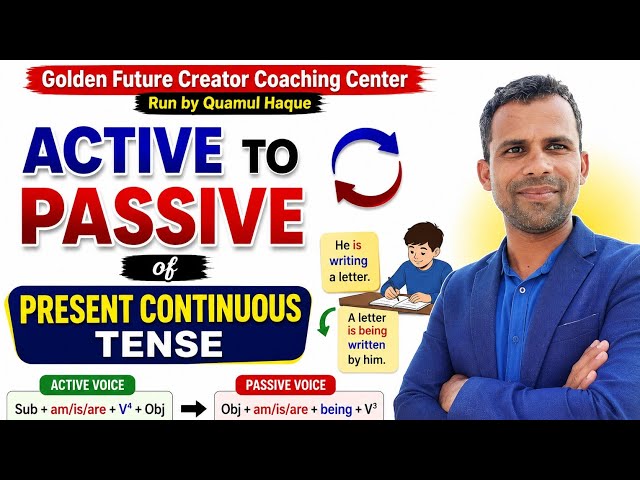 # Active to Passive of# Present continuous tense 
