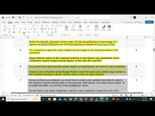 Exp25_Excel_Ch06_HOE - Mortgage/Excel Chapter 6 Homework Solution