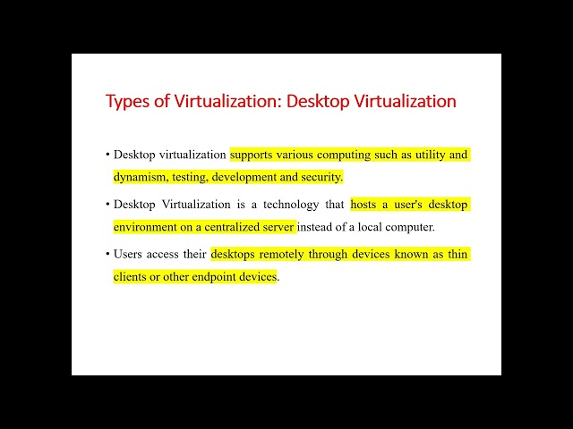 Virtualization Types (Storage, Application, Desktop and Management)