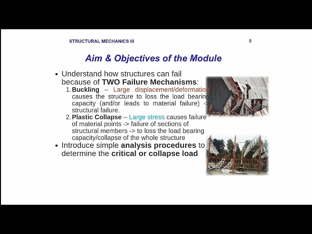 Structural Mechanics 3 (Part 1) || Fundamentals of structural stability.